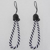 98mm Mobile Telephone or Key Chain Jewelry Cord with Copper cap, Hole:2mm Sold by Bag