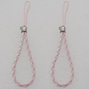 98mm Mobile Telephone or Key Chain Jewelry Cord with Copper cap, Hole:2mm Sold by Bag