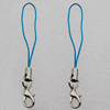 63mm Mobile Telephone or Key Chain Jewelry Cord with Iron cap, Sold by Bag