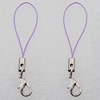 63mm Mobile Telephone or Key Chain Jewelry Cord with Iron cap, Sold by Bag