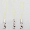 63mm Mobile Telephone or Key Chain Jewelry Cord with Iron cap, Sold by Bag