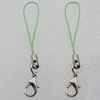 63mm Mobile Telephone or Key Chain Jewelry Cord with Iron cap, Sold by Bag