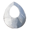 Iron Jewelry finding Pendant Lead-free, Teardrop O:57x43.5mm I:27.5x20mm Hole:1mm, Sold by Bag