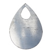 Iron Jewelry finding Pendant Lead-free, Teardrop O:49.5x32.5mm I:15x10mm Hole:1mm, Sold by Bag