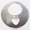 Iron Jewelry finding Pendant Lead-free, O:42mm I:22mm, Sold by Bag