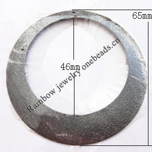 Iron Jewelry finding Pendant Lead-free, Donut O:65mm I:46mm, Sold by Bag