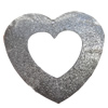 Iron Jewelry finding Pendant Lead-free, Hollow Heart O:30x30mm I:16x17mm Hole:1mm, Sold by Bag