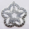 Iron Jewelry finding Pendant Lead-free, Flower 37x34mm Hole:17mm, Sold by Bag