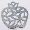 Iron Jewelry finding Pendant Lead-free, Apple 45x41.5mm Hole:20mm, Sold by Bag