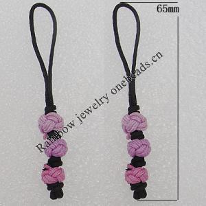 65mm Mobile Telephone or Key Chain Jewelry Cord, Sold by Bag