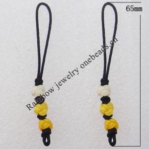 65mm Mobile Telephone or Key Chain Jewelry Cord, Sold by Bag