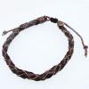 7.1 Inch Cowhide (Cowskin) with waxed cotton Bracelet Sold by Group 