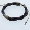 7.1 Inch Cowhide (Cowskin) with waxed cotton Bracelet Sold by Group 