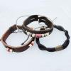 7.1 Inch Cowhide (Cowskin) with waxed cotton Bracelet Mix color Mix style Sold by Group 