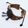 7.1 Inch Cowhide (Cowskin) with waxed cotton Bracelet Sold by Bag 