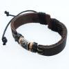 7.1 Inch Cowhide (Cowskin) with waxed cotton & Jewelry Beads Bracelet Sold by Bag 