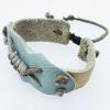 7.1 Inch Cowhide (Cowskin) with waxed cotton Bracelet Sold by Bag 