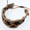 7.1 Inch Cowhide (Cowskin) with waxed cotton Bracelet Sold by Bag 