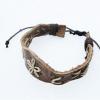 7.1 Inch Cowhide (Cowskin) with waxed cotton Bracelet Sold by Bag 