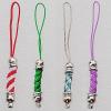63mm Mobile Telephone or Key Chain Jewelry Cord Copper cap Mix Color, Sold by Bag