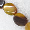 Gemstone beads, Agate(dyed), Flat Oval 20x15mm, sold per 16-inch strand