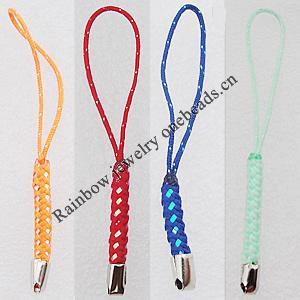 70mm Mobile Telephone or Key Chain Jewelry Cord Iron cap Mix Color, Sold by Bag