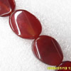 Gemstone beads, Agate(dyed), Flat Oval 21x16mm, sold per 16-inch strand