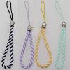 98mm Mobile Telephone or Key Chain Jewelry Cord Copper cap Mix Color, Sold by Bag