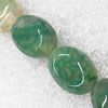 Gemstone beads, Agate(dyed), Flat Oval 19x14mm, sold per 16-inch strand