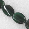 Gemstone beads, Agate(dyed), Flat Oval 20x16mm, sold per 16-inch strand