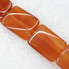Gemstone beads, Agate(dyed), Rectangle 24x18mm, sold per 16-inch strand