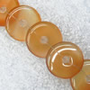 Gemstone beads, Agate(dyed), Donut 16mm, sold per 16-inch strand