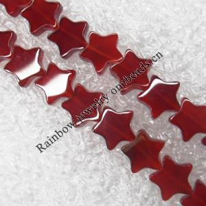 Gemstone beads, Agate(dyed), Star 7mm, sold per 16-inch strand