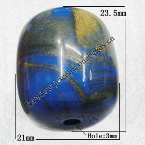 Dichroic Solid Acrylic Beads, Drum 23.5x21mm Hole:3mm Sold by Bag 
