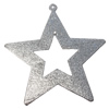 Iron Jewelry finding Pendant Lead-free, Star O:52x48mm I:16mm Hole:1mm, Sold by Bag