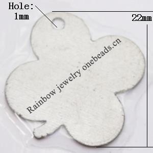 Iron Jewelry finding Pendant Lead-free, Flower 22mm Hole:1mm, Sold by Bag