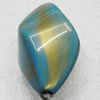 Dichroic Solid Acrylic Beads, Twist Flat Oval 31x18.5mm Hole:3.5mm Sold by Bag 