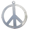 Iron Jewelry finding Pendant Lead-free, Flat Round 26x23mm, Sold by Bag