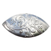 Iron Jewelry finding Pendant Lead-free, Flat Horse Eye 58x31mm Hole:9mm, Sold by Bag