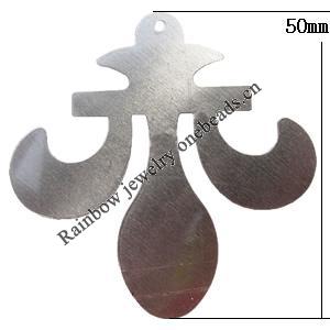 Iron Jewelry finding Pendant Lead-free, 50mm, Sold by Bag