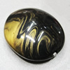 Dichroic Solid Acrylic Beads, Flat Oval 29x32x11mm Hole:2.5mm Sold by Bag 