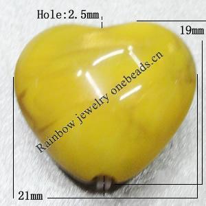 Dichroic Solid Acrylic Beads, Heart 21x19x12mm Hole:2.5mm Sold by Bag 