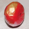 Dichroic Solid Acrylic Beads, Faceted Flat Round 22x14mm Hole:3.5mm Sold by Bag 