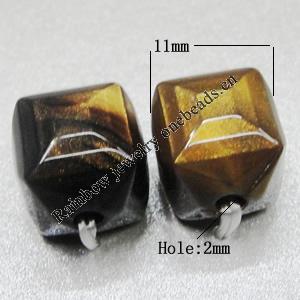 Dichroic Solid Acrylic Beads, Cube 11x11mm Hole:2mm Sold by Bag 