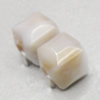 Dichroic Solid Acrylic Beads, Cube 9x9mm Hole:2.5mm Sold by Bag 