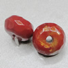 Dichroic Solid Acrylic Beads, Faceted Flat Round 16x15mm Hole:3mm Sold by Bag 