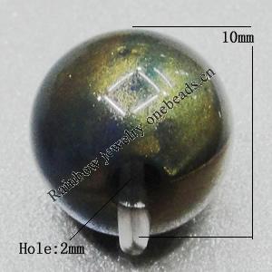 Dichroic Solid Acrylic Beads, Round 10mm Hole:2mm Sold by Bag 