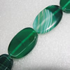 Gemstone beads, Agate(dyed), Flat Oval 30x21mm, sold per 16-inch strand
