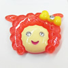 Resin Cabochons, No Hole Headwear & Costume Accessory, Animal Head 30x36mm, Sold by Bag