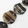 Gemstone beads, Agate(dyed), Twist Flat Round 30x6mm, sold per 16-inch strand
